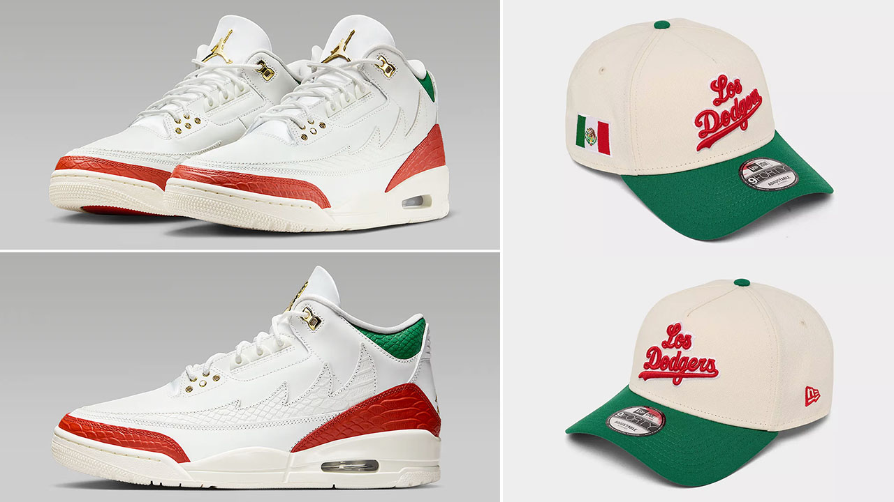 Air Jordan 3 Mexico New Era Dodgers Snapback Hat