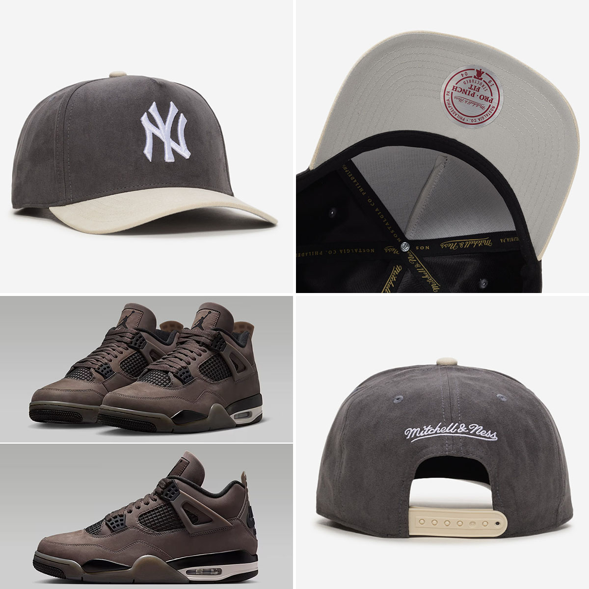Air Jordan 4 Cave Stone New York Yankees Snapback Hat to Match Sneakers