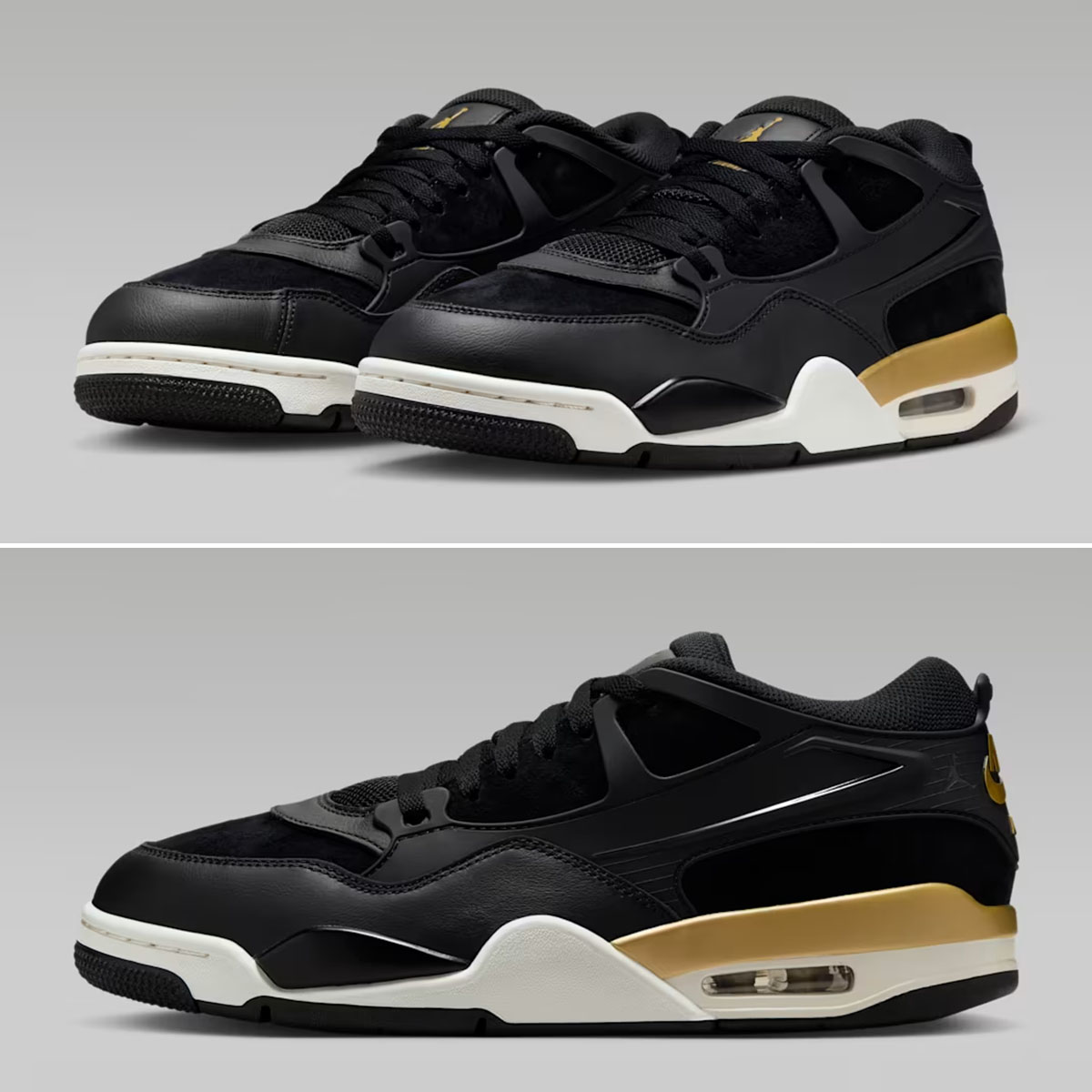 Air Jordan 4 RM Taxi Black Metallic Gold Mens Shoes IM6004-010