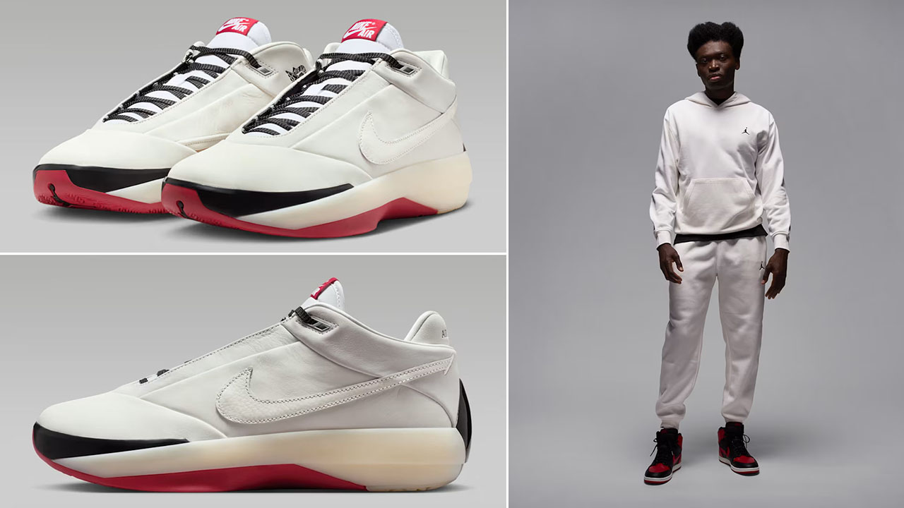 Air Jordan 40 Chicago Shoes x Jordan Brooklyn Fleece Mens Sail Hoodie and Pants Outfit