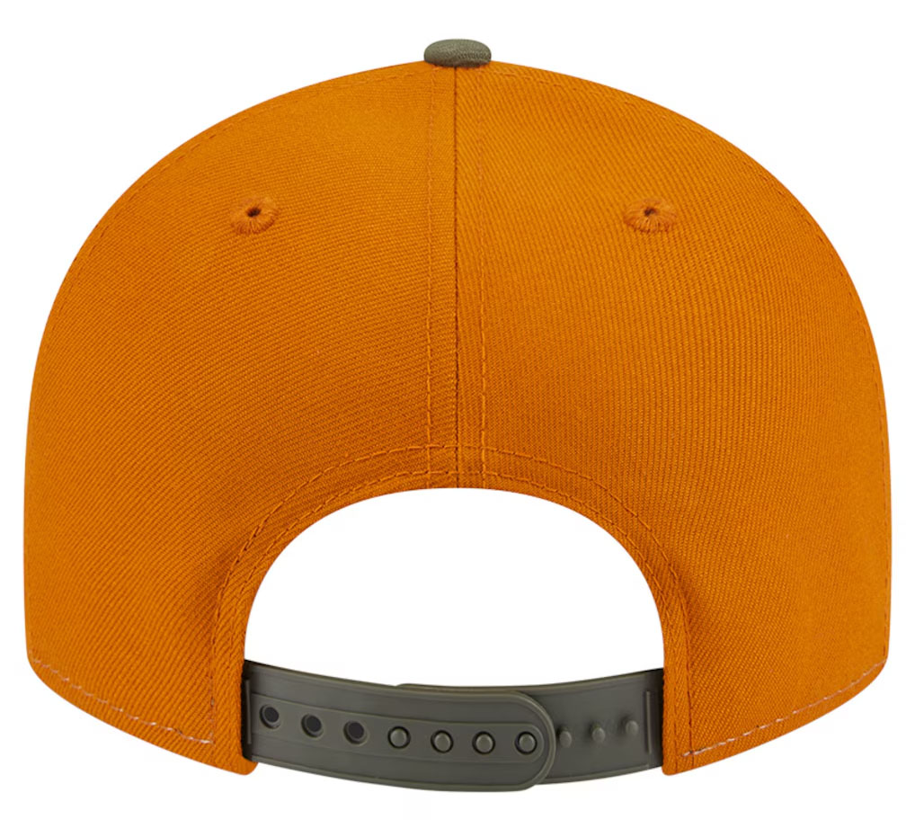 Chicago Bulls New Era Two Tone Color Pack Split Panel 9FIFTY Snapback Hat Olive Burnt Orange 3