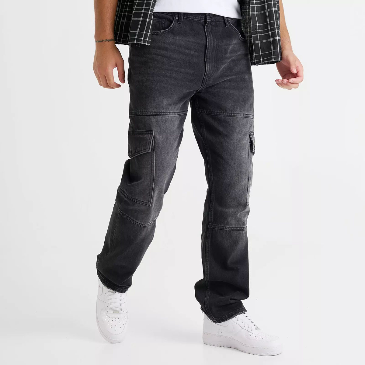 Hoodrich Force Straight Loose Denim Jeans Black 1