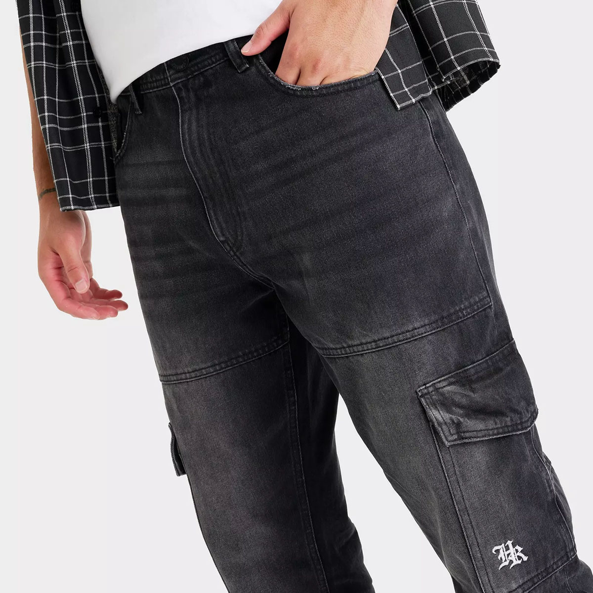 Hoodrich Force Straight Loose Denim Jeans Black 3