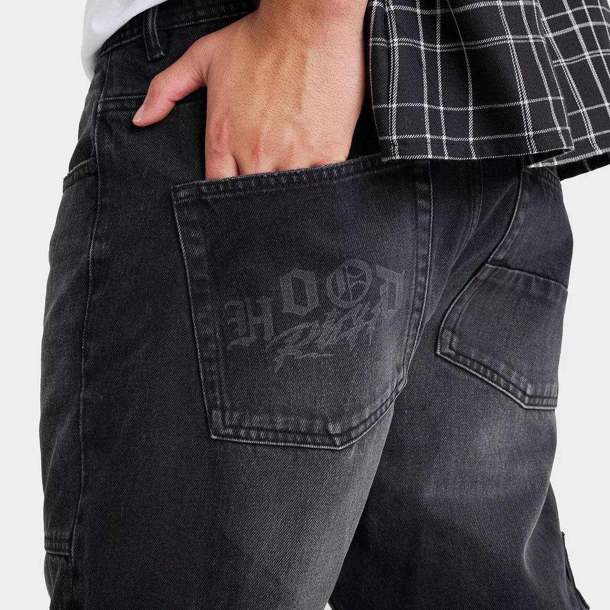 Hoodrich Force Straight Loose Denim Jeans Black 4