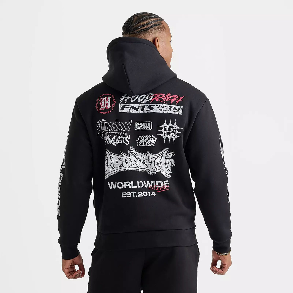Hoodrich Vertigo Hoodie Black Pink 2