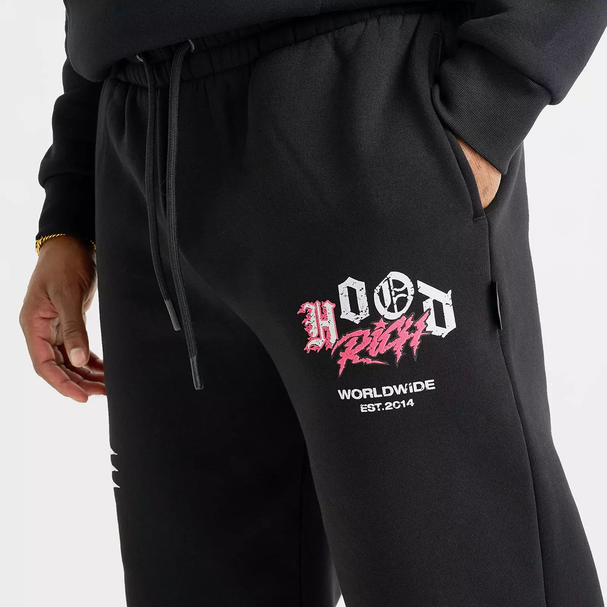 Hoodrich Vertigo Jogger Pants Black Pink 1
