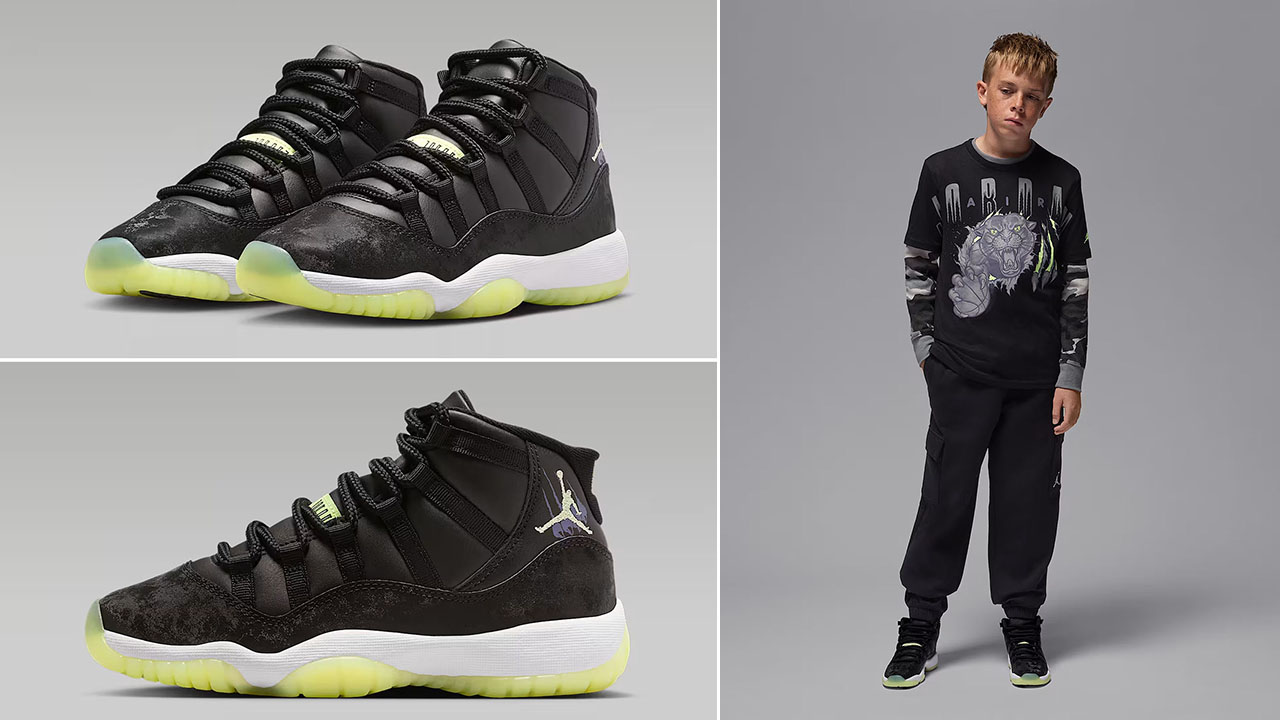 How to Style the Air Jordan 11 GS Inner Beast Sneaker School Kids Shoes With Outfits