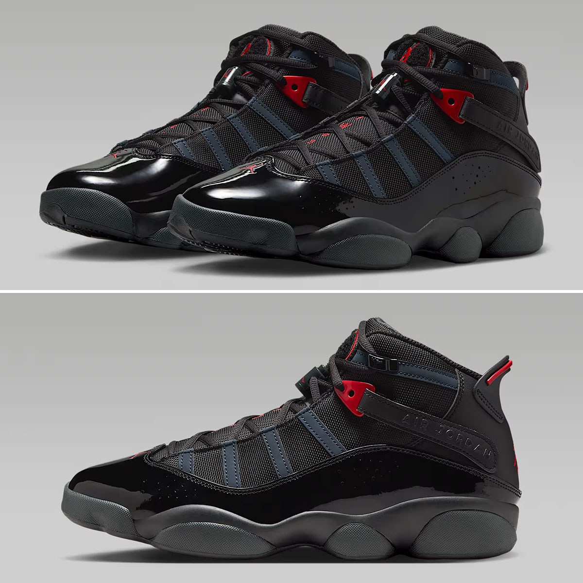 Jordan 6 Rings Black Anthracite Fire Red Mens Shoes 322992-026