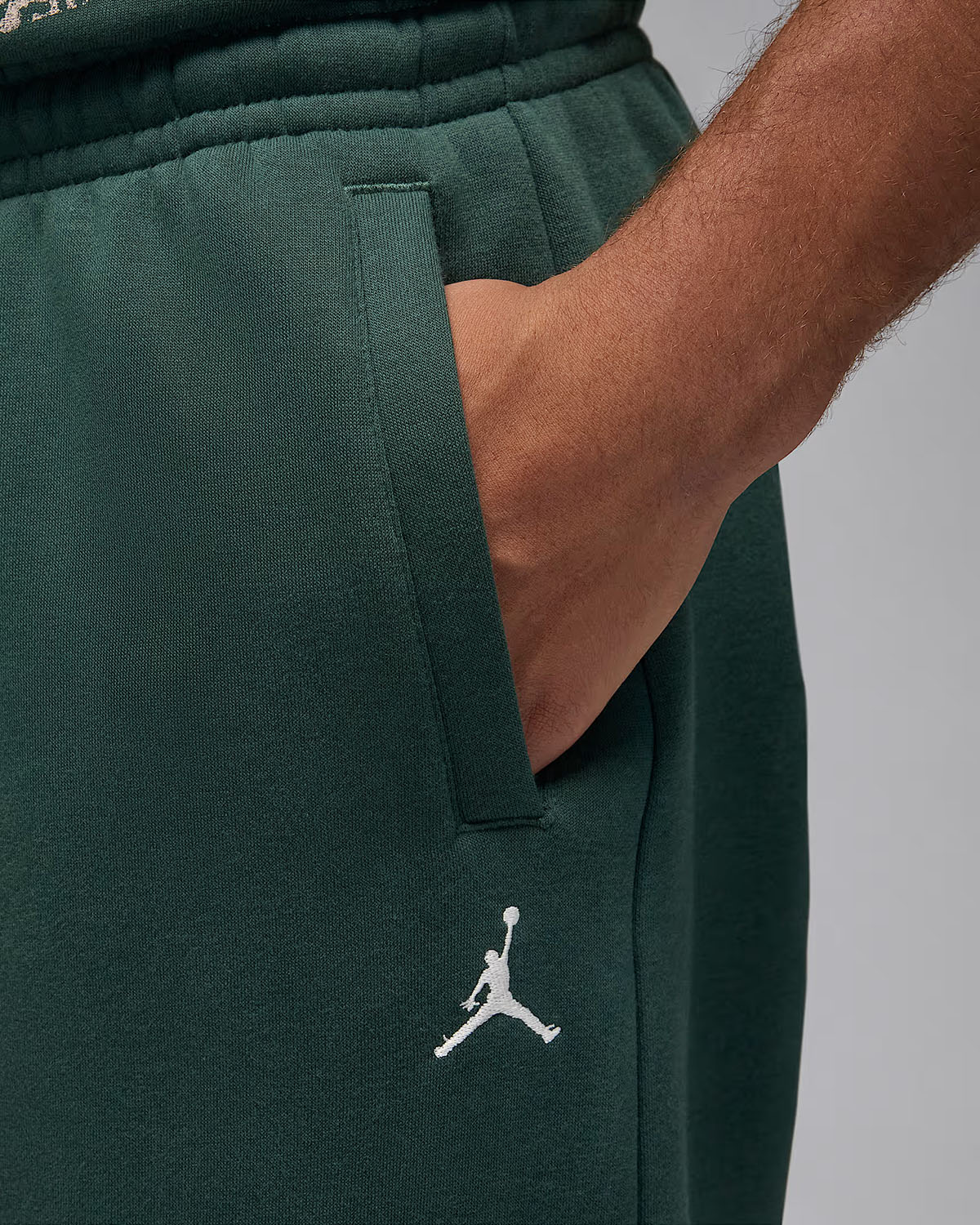 Jordan Brooklyn Fleece Mens Oversized Pants Midnight Green 3