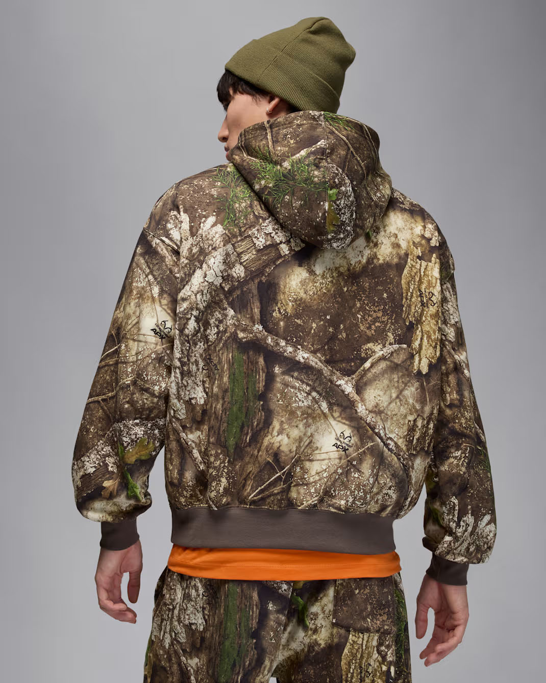 Jordan Brooklyn Mens Fleece Realtree Pullover Hoodie Medium Olive 2