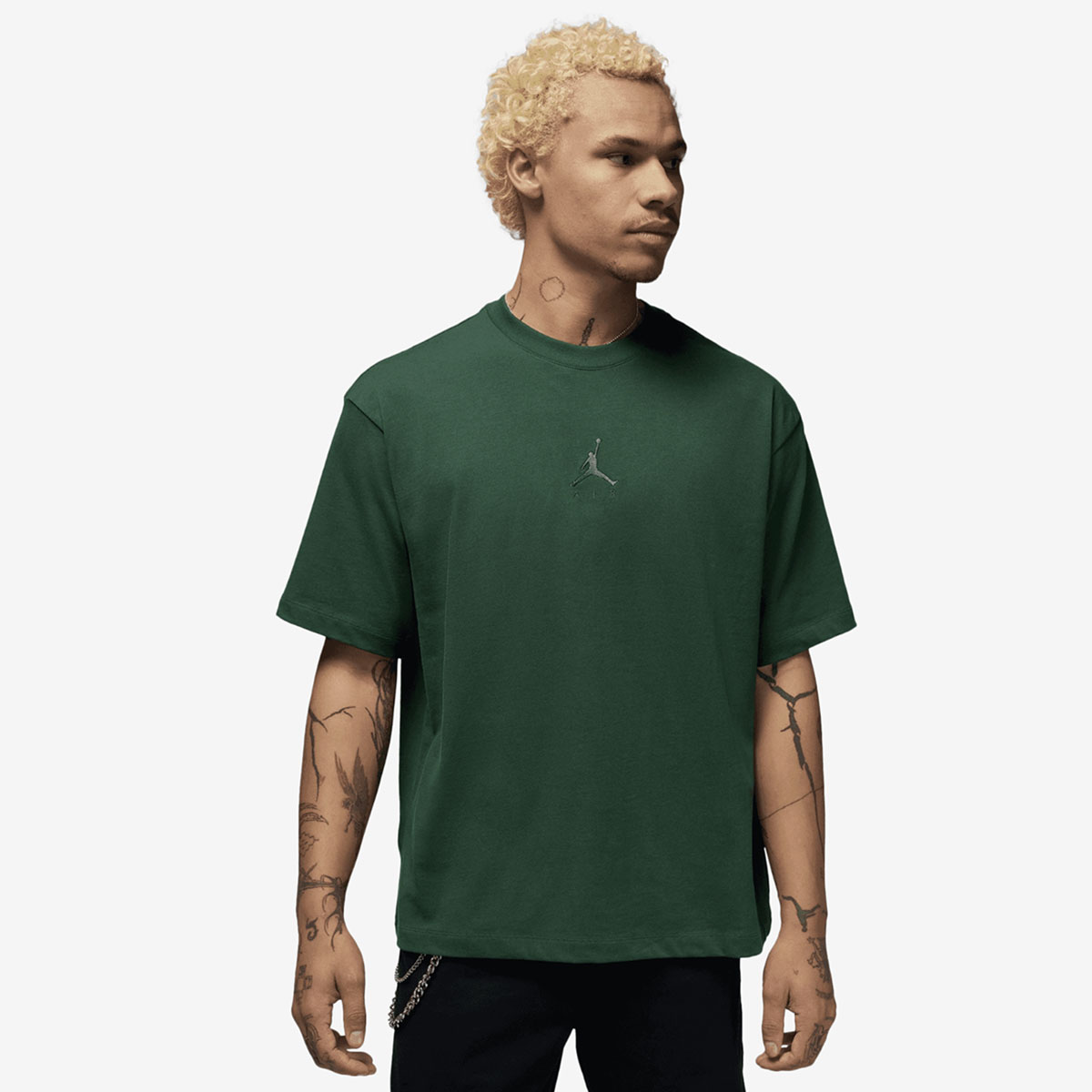 Jordan Brooklyn Oversized Mens T Shirt Fir Green 1