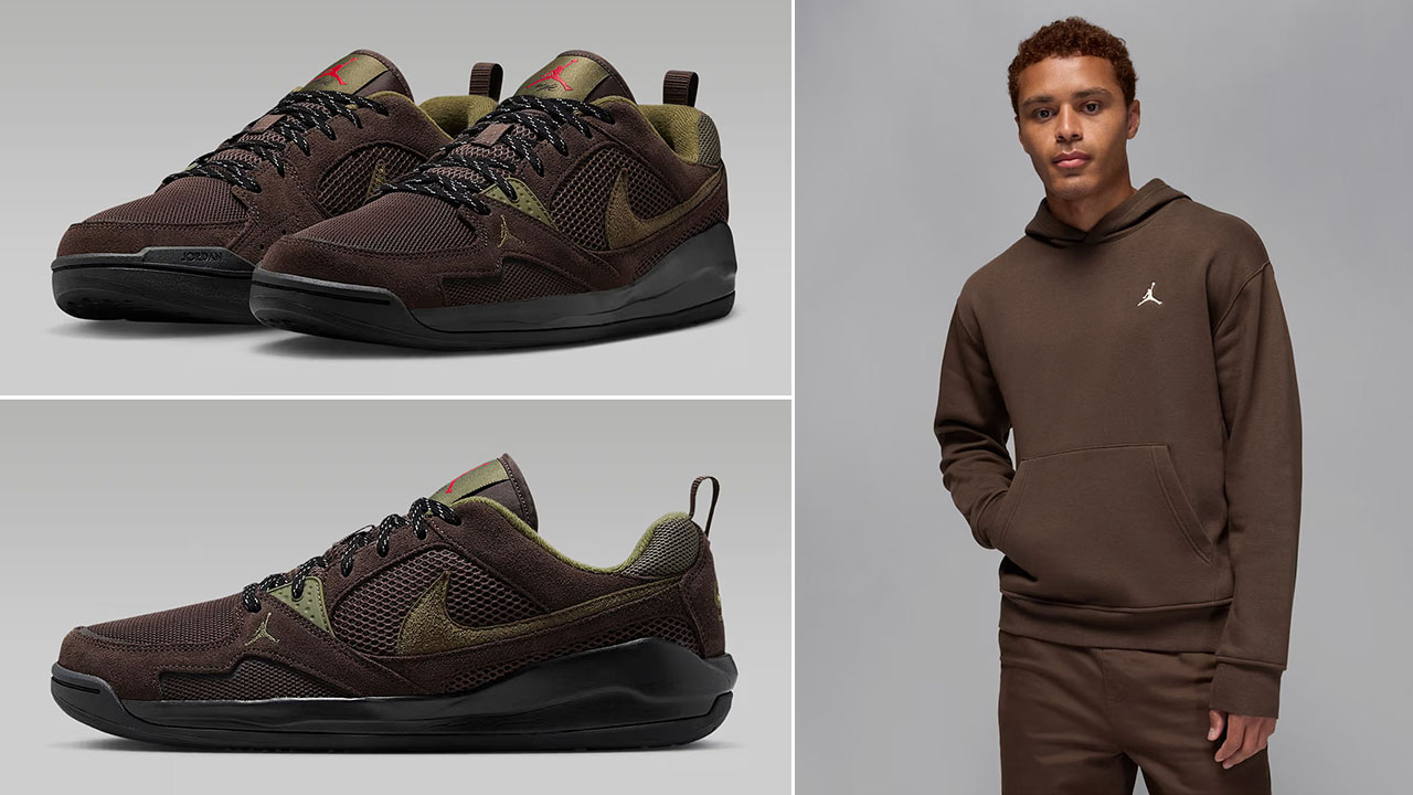 Jordan CMFT Era Baroque Brown Medium Olive Shoes Hoodie Outfit