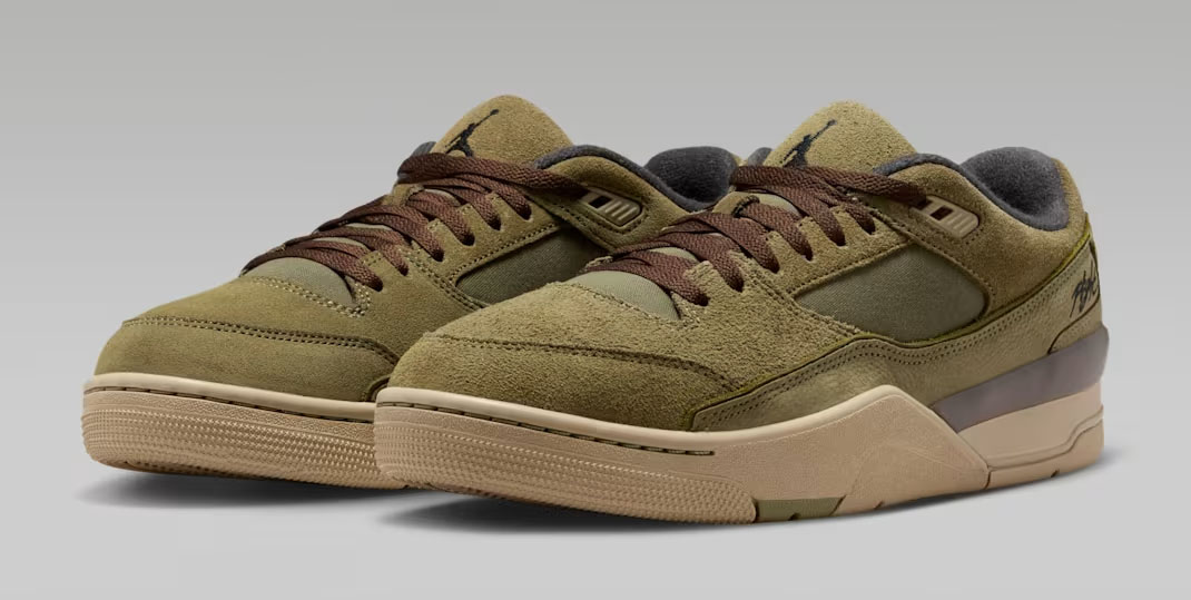 Jordan Flight Court Medium Olive Khaki Baroque Brown Mens Shoes 1
