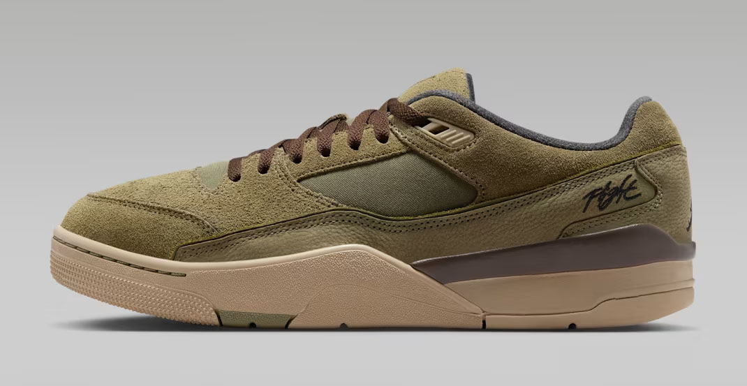 Jordan Flight Court Medium Olive Khaki Baroque Brown Mens Shoes 2