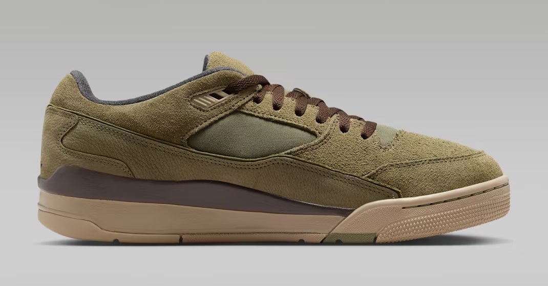 Jordan Flight Court Medium Olive Khaki Baroque Brown Mens Shoes 3