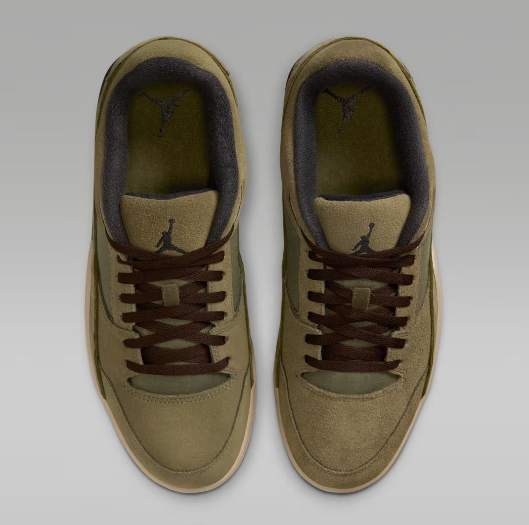 Jordan Flight Court Medium Olive Khaki Baroque Brown Mens Shoes 4