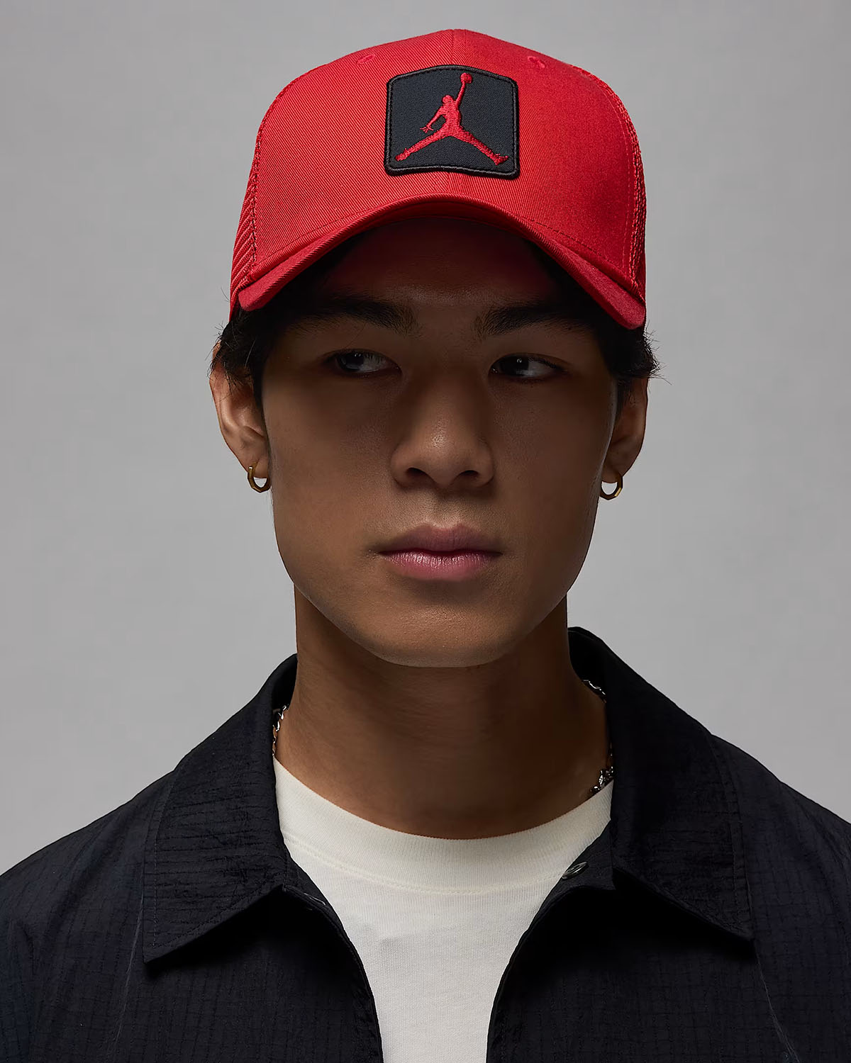 Jordan Rise Trucker Snapback Hat Gym Red Black 1