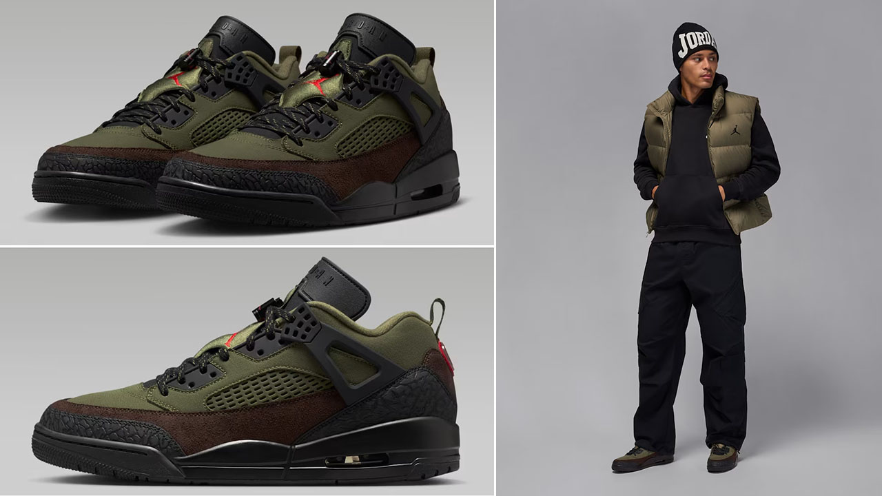 Jordan Spizike Low Beef and Broccoli Sneakers Clothing Outfits