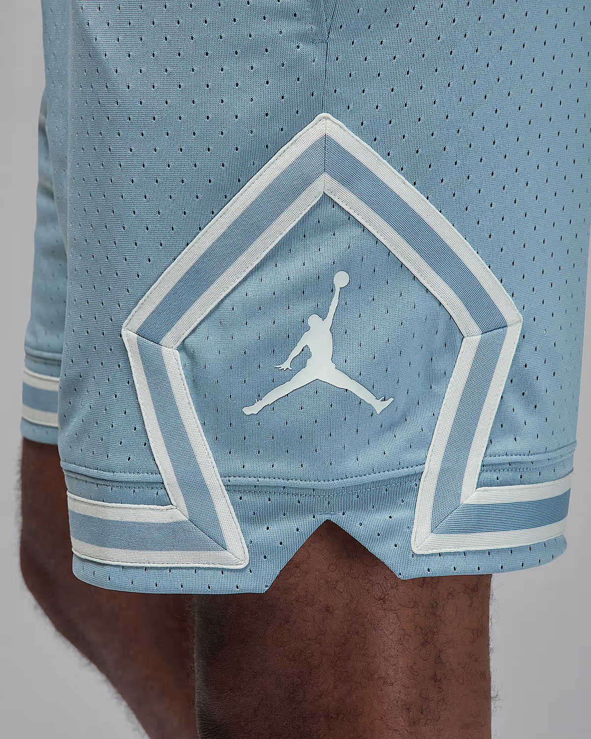 Jordan Sport Mens Dri FIT Mesh Diamond Shorts Aviator Grey 2