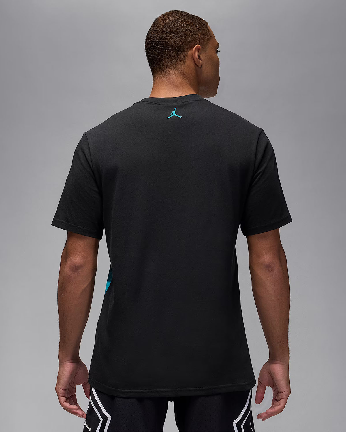 Jordan Sport Mens Dri FIT Short Sleeve Top Black Gamma Blue 2