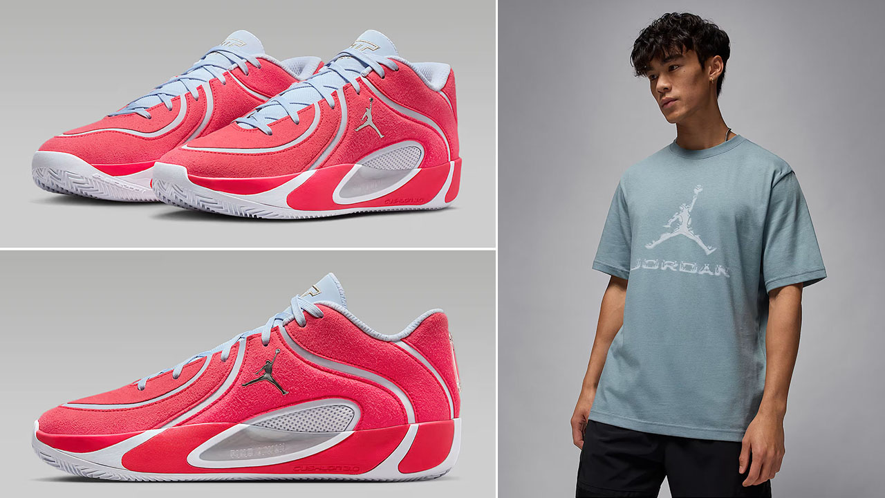 Jordan Tatum 4 St Louis Basketball Shoes x Jordan Sport Dri Fit T Shirt Outfit