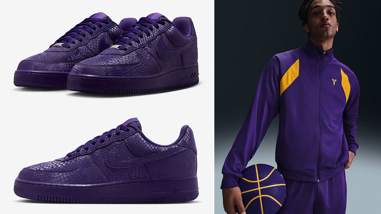 Kobe Bryant Nike Air Force 1 Low Shoes x Nike Kobe Mens Dri Fit Knit Jacket Outfit