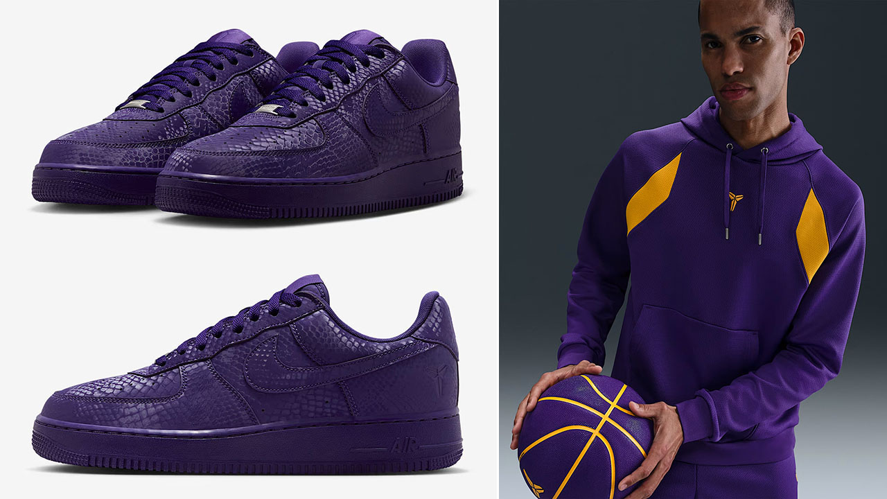 Kobe Bryant Nike Air Force 1 Low Shoes x Nike Kobe Mens Therma Fit Pullover Hoodie Outfit