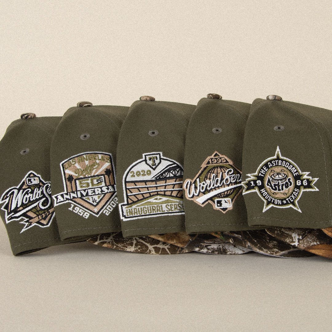 New Era Realtree Camo Olive Caps A Frame Snapback Hats 2
