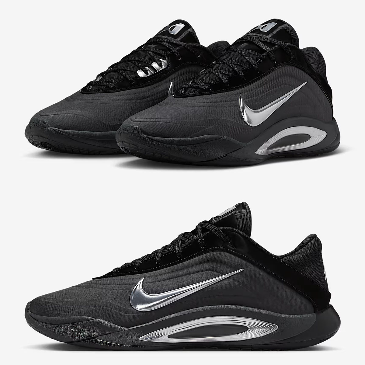Nike A'One MVPs Black Dark Smoke Grey Silver Basketball Shoes FZ8605-002