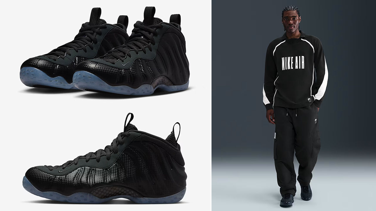 Nike Air Foamposite One Carbon Fiber x Nike Air Insulated Jacket and Cargo Pants Outfit