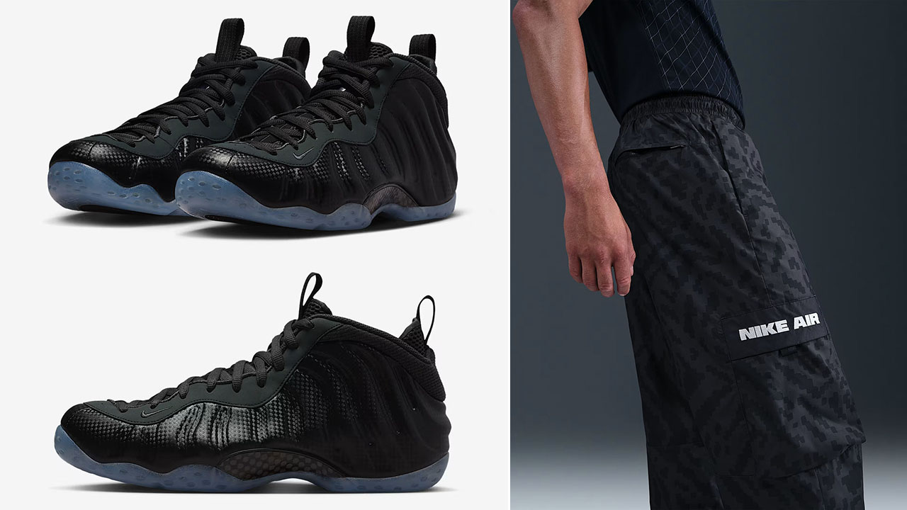 Nike Air Foamposite One Carbon Fiber x Nike Air Mens Woven Cargo Pants Outfit