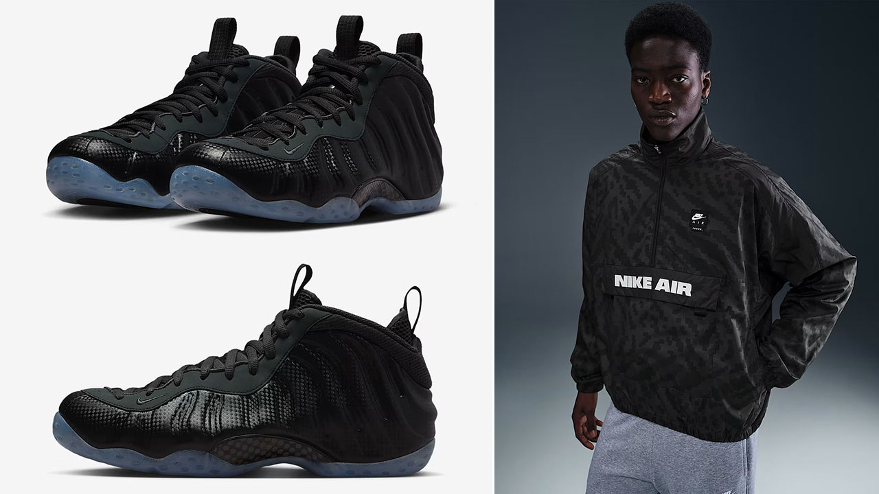 Nike Air Foamposite One Carbon Fiber x Nike Air Mens Woven Jacket Outfit