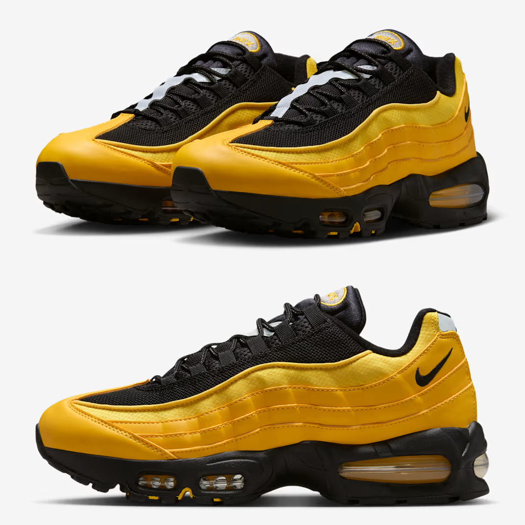 Nike Air Max 95 Big Bubble Varsity Maize Black Metallic Silver Mens Shoes IB1667-700