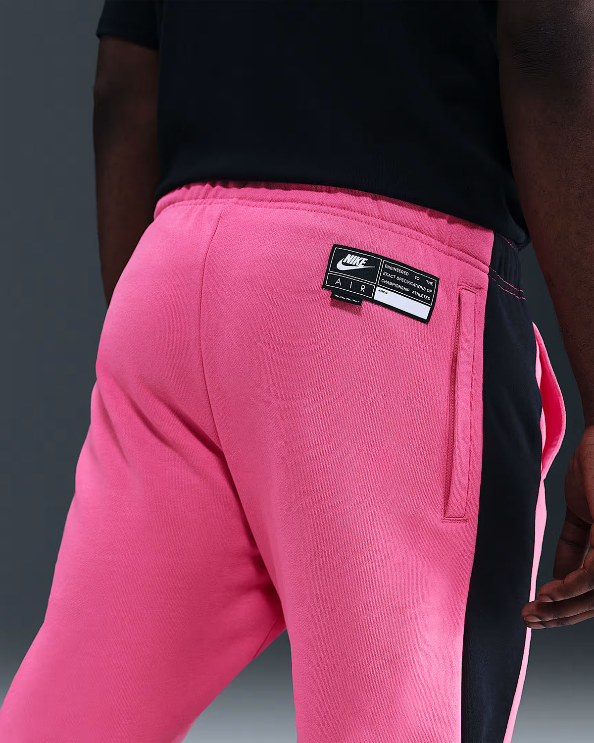 Nike Air Mens Fleece Jogger Pants Pinksicle Black 2