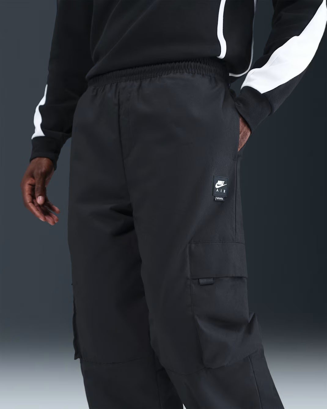 Nike Air Mens Insulated Cargo Pants Black White 2