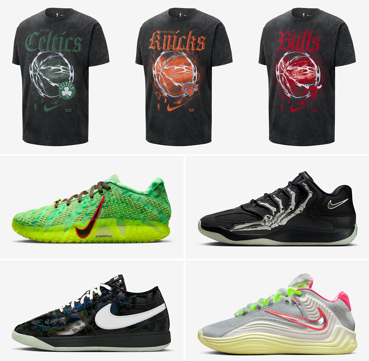 Nike Basketball Halloween 2025 Shoes and NBA Team T Shirts