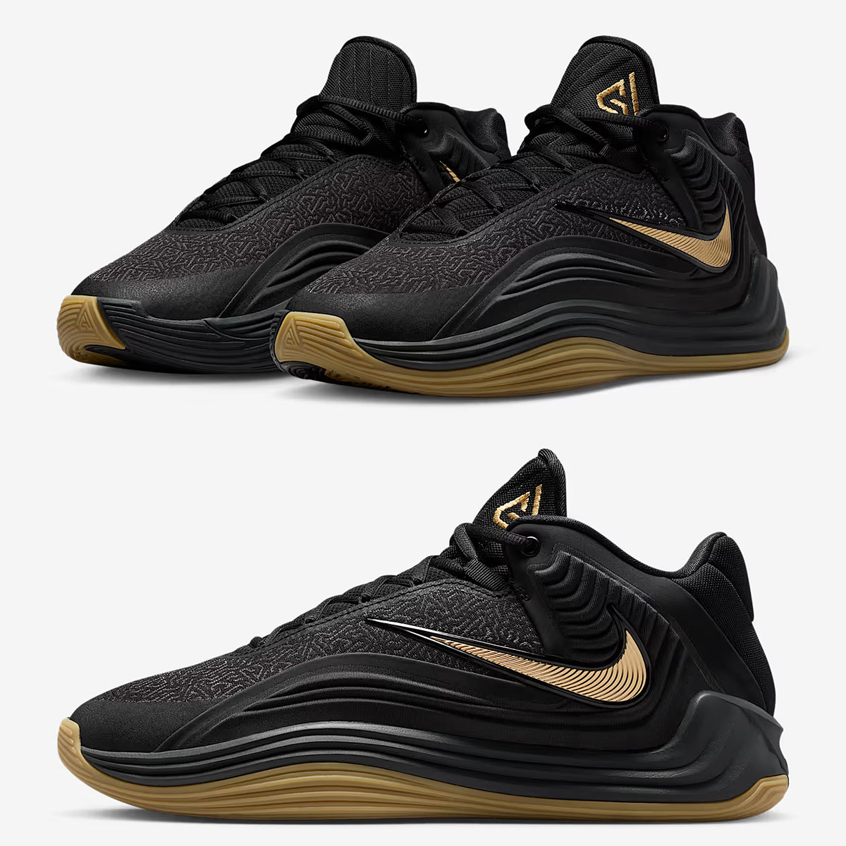 Nike Giannis Freak 7 The Drive Black Gold Basketball Shoes HF3450-006
