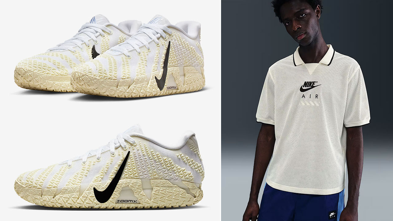 Nike Ja 3 Coconut Milk Shoes x Nike Air Soccer Jersey Outfit