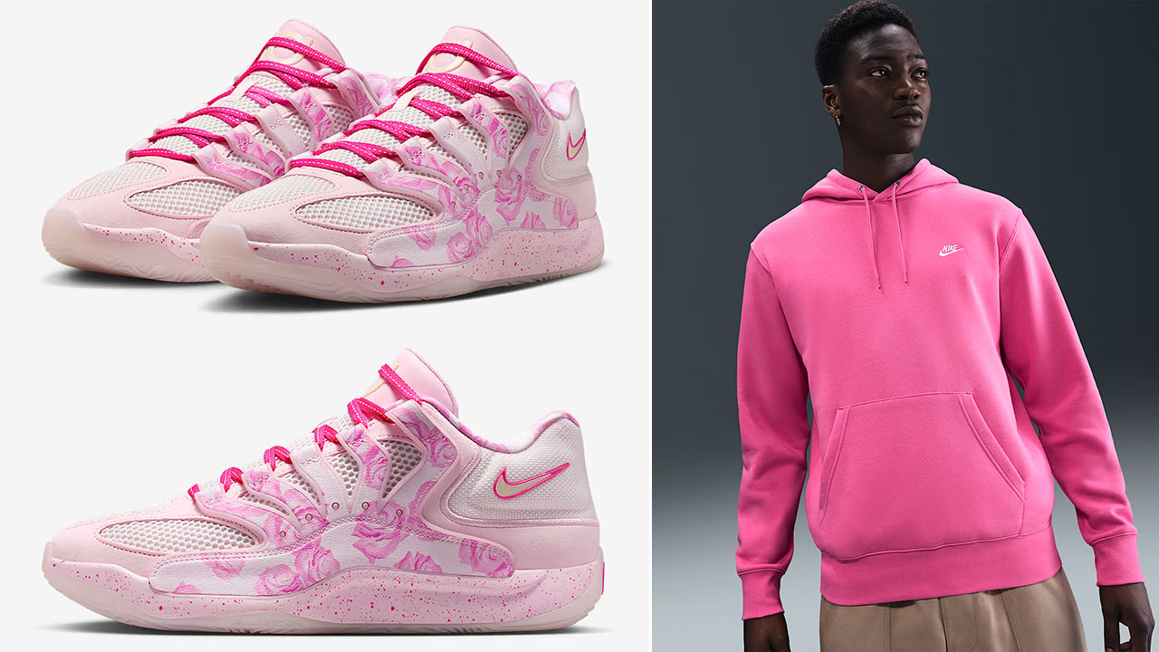 Nike KD 18 Aunt Pearl Shoes x Nike Club Fleece Hoodie Outfit