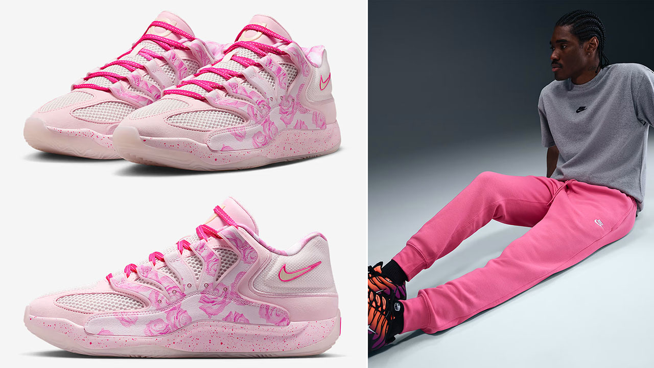 Nike KD 18 Aunt Pearl Shoes x Nike Club Fleece Jogger Pants Outfit