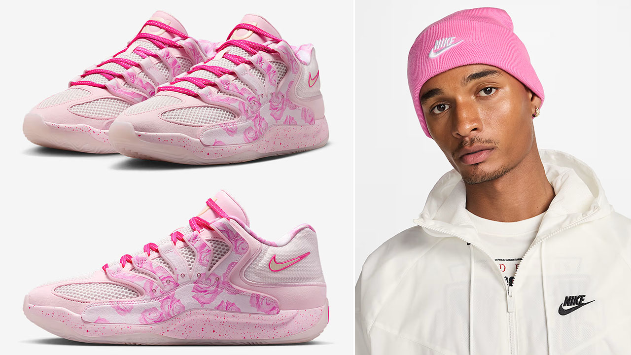 Nike KD 18 Aunt Pearl Shoes x Nike Peak Beanie Hat
