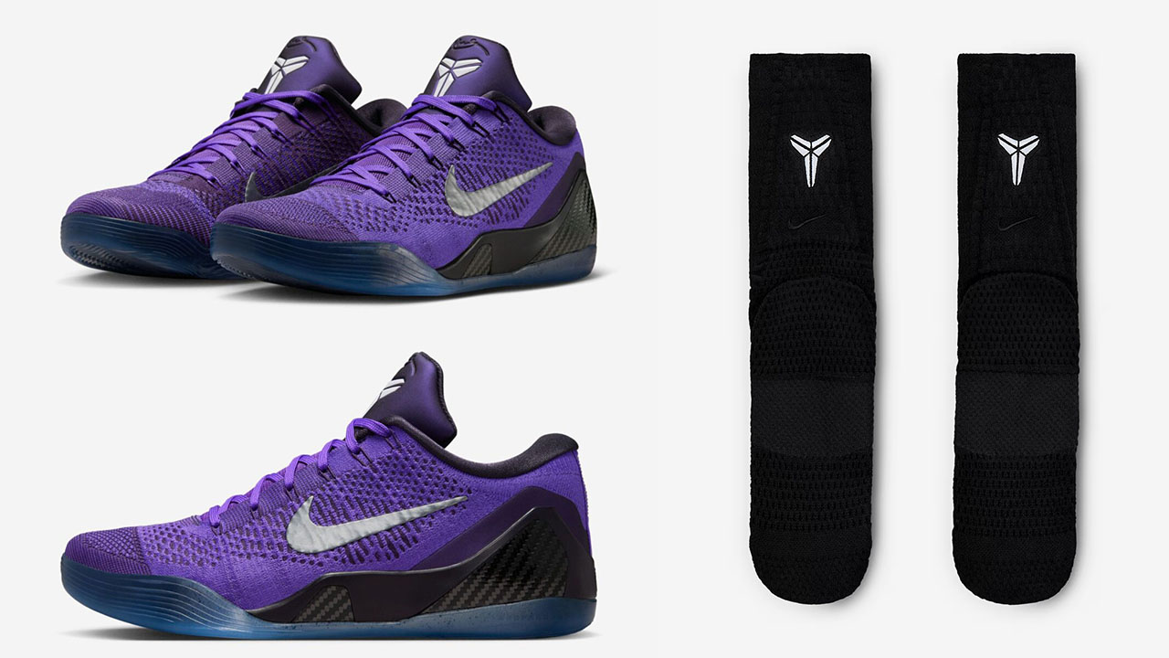 Nike Kobe 9 Elite Low Protro Moonwalker 2025 Shoes and Black Socks