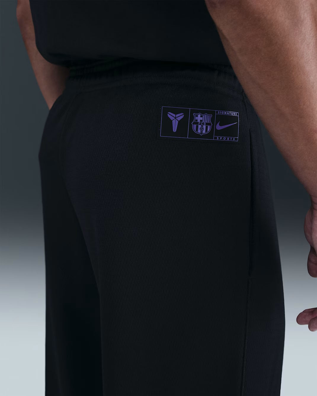 Nike Kobe FC Barcelona Away Therma Fit Soccer Pants Black Purple 2