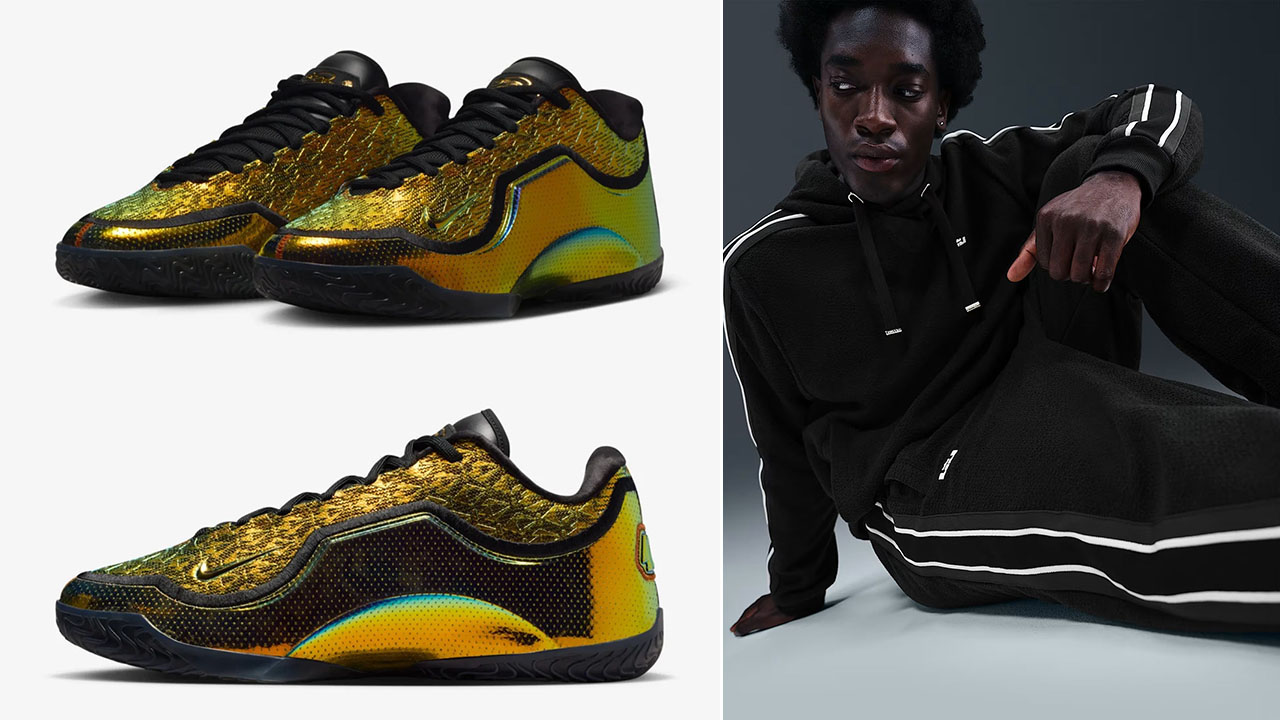 Nike LeBron 23 40K Point Club Uncharted Shoes x Nike LeBron Black Basketball Hoodie and Pants Outfit