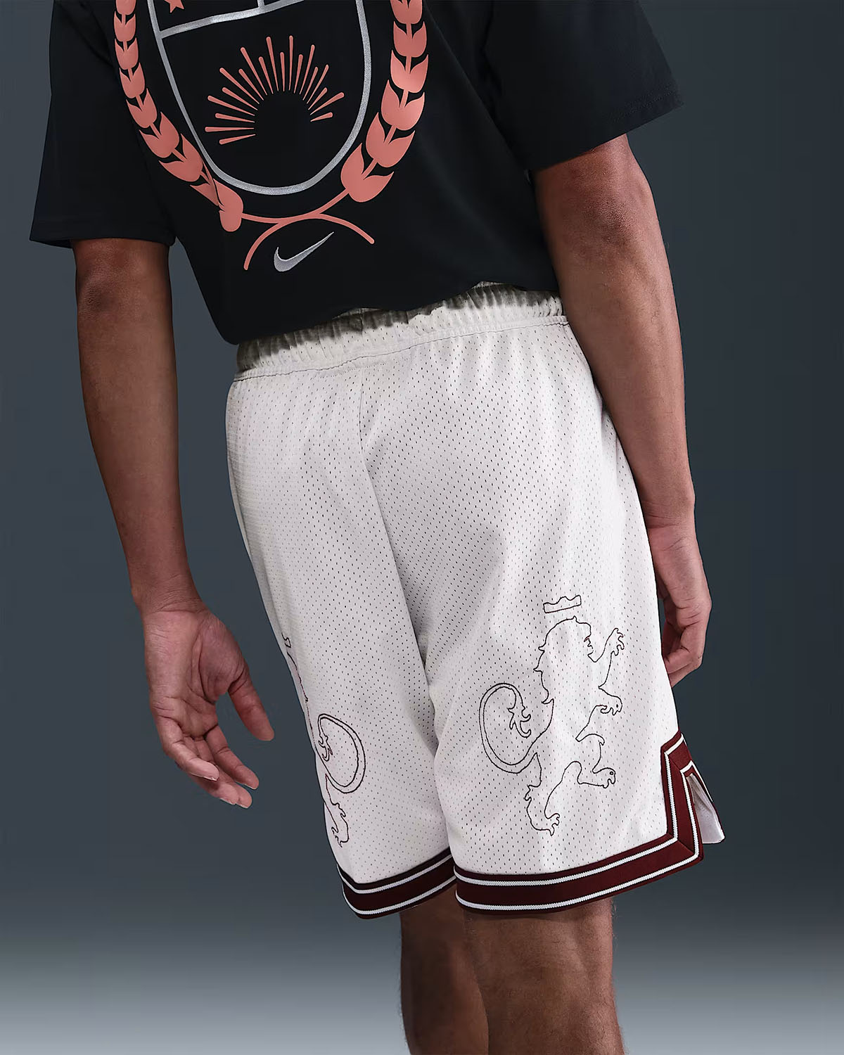 Nike LeBron 23 Mens Basketball Shorts Sail Dark Team Red 2
