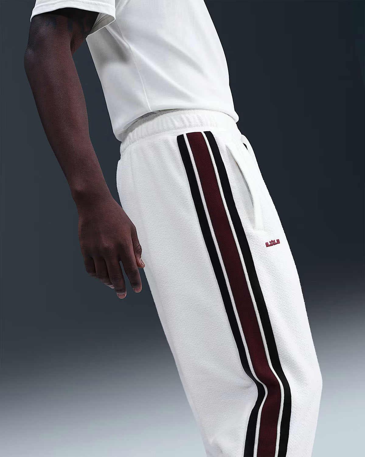 Nike LeBron 23 Mens Standard Issue Therma Fit Pants Sail Dark Team Red 2