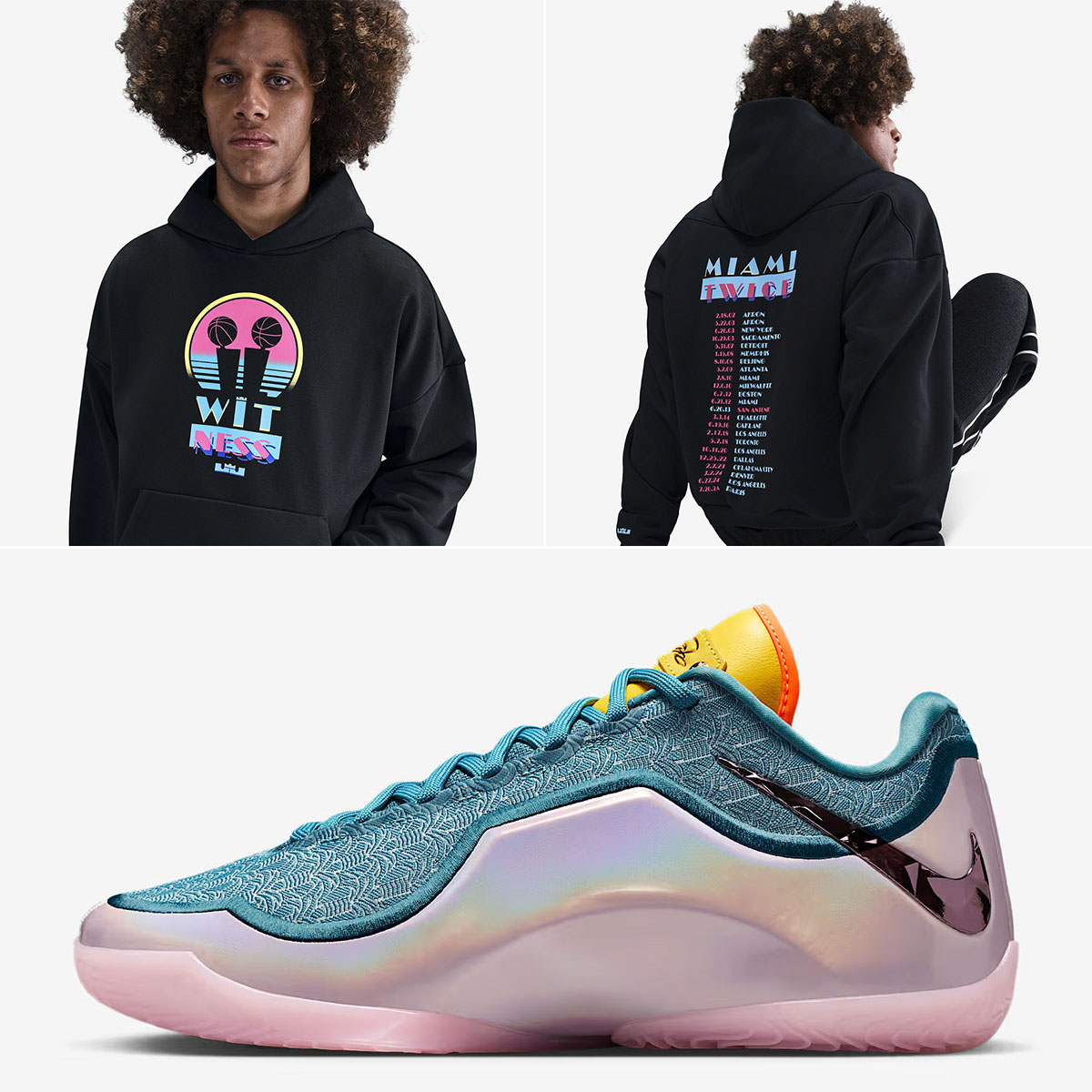 Nike LeBron 23 Miami Twice Shoes and Hoodie