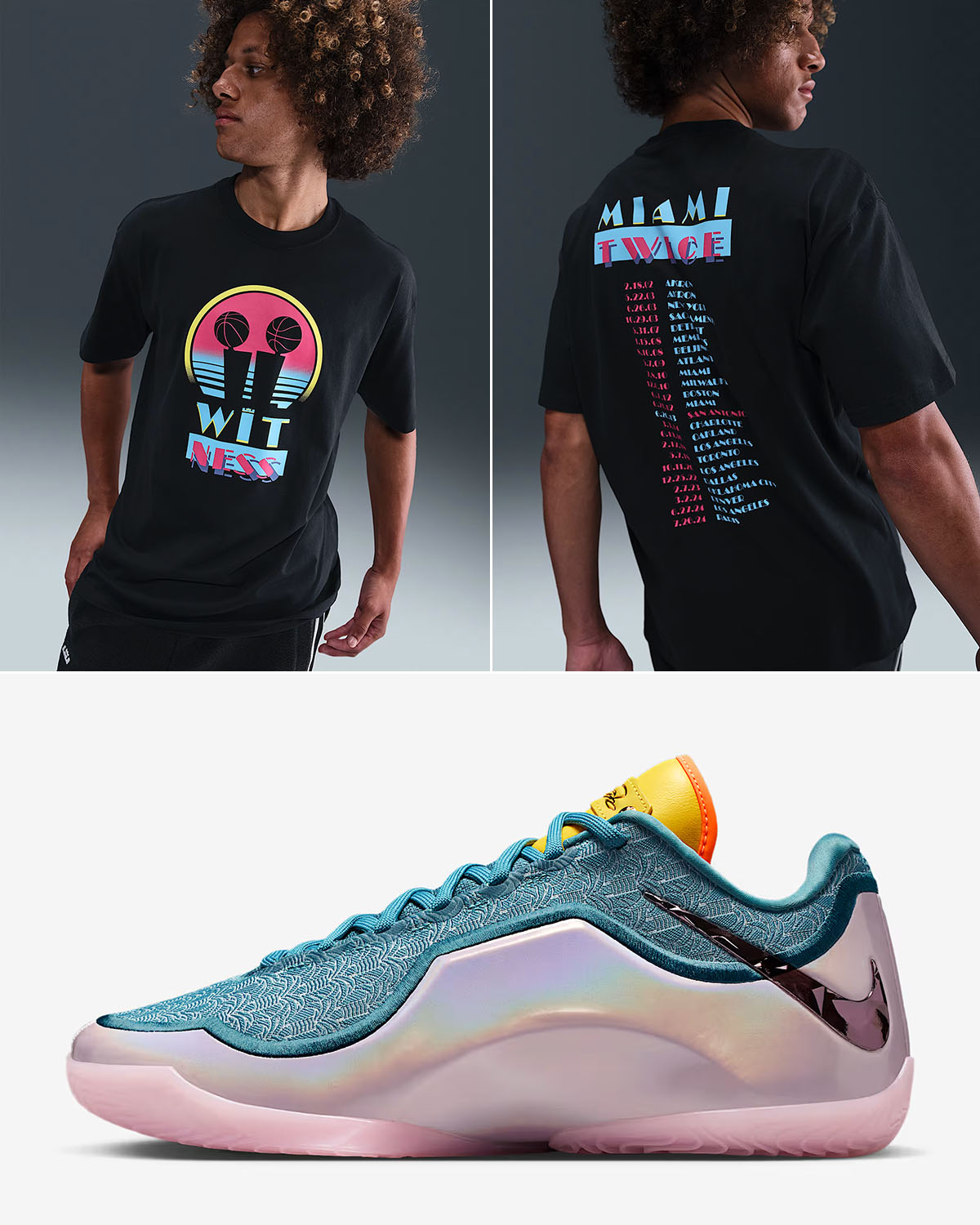 Nike LeBron 23 Miami Twice Shoes and T Shirt