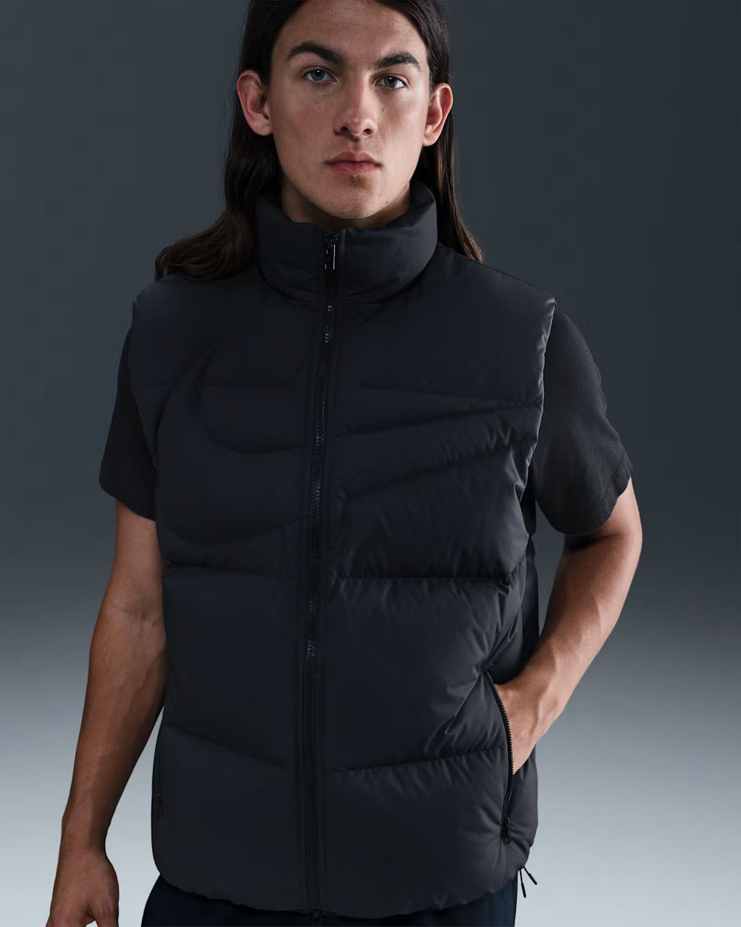 Nike Sportswear Club Mens Therma FIT Loose Vest Black 1
