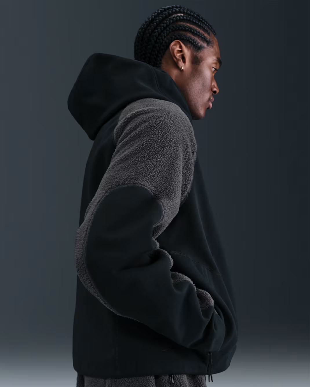 Nike Tech Fleece Boreas Oversized Hoodie Black Anthracite 2